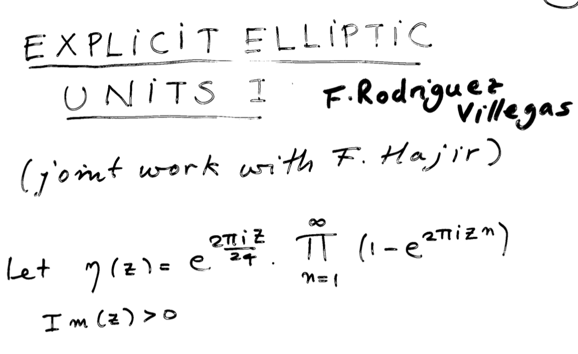 image from Explicit Elliptic Units